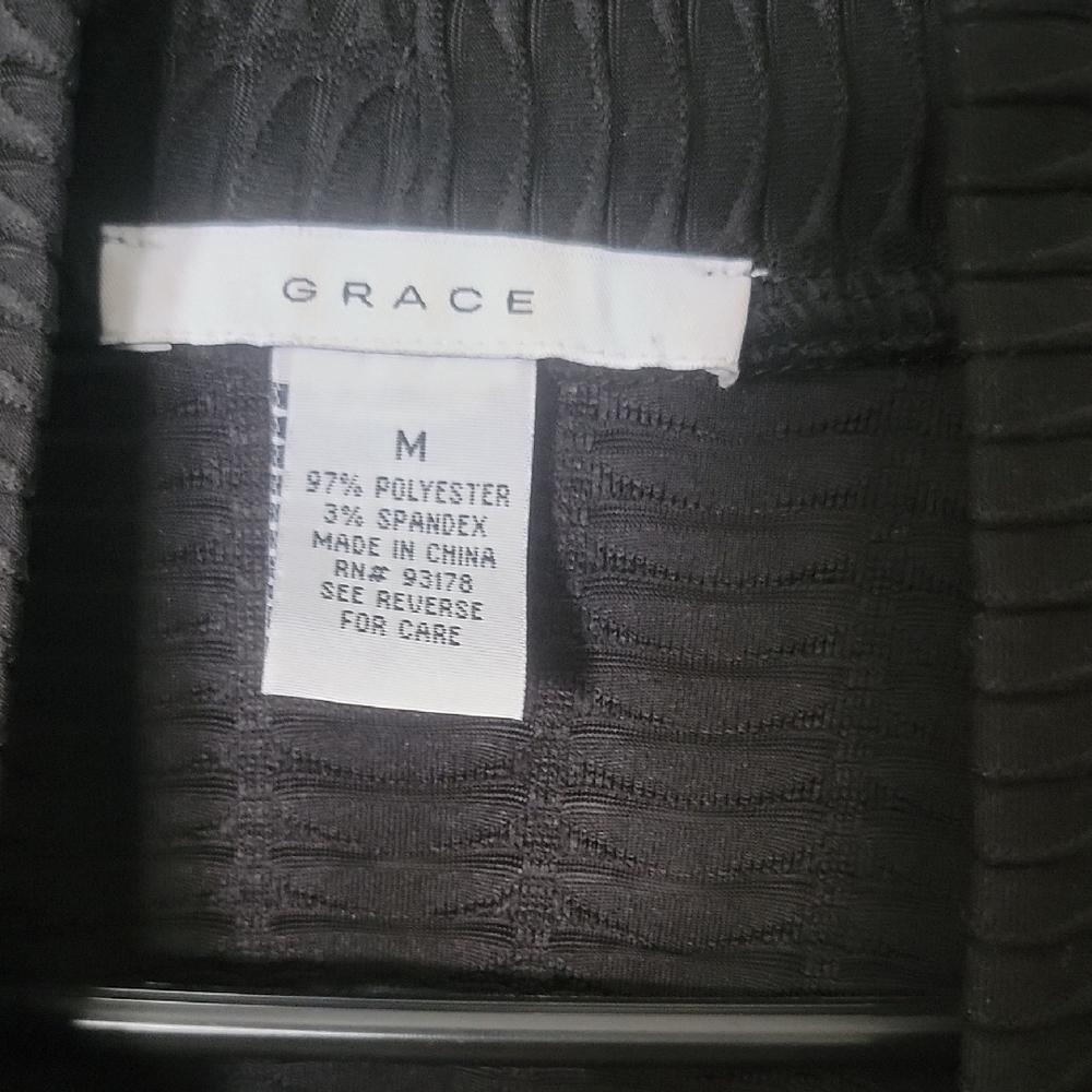 Grace Black Open Front Cardigan - Picture 2 of 3
